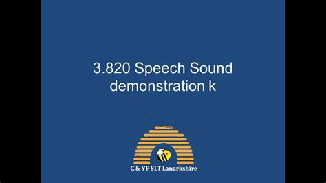 3820 Speech Sound Demonstration K Youtube