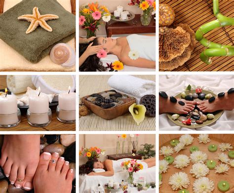 Blue Spa Collage Stock Image Image Of Beauty Collage 19342481