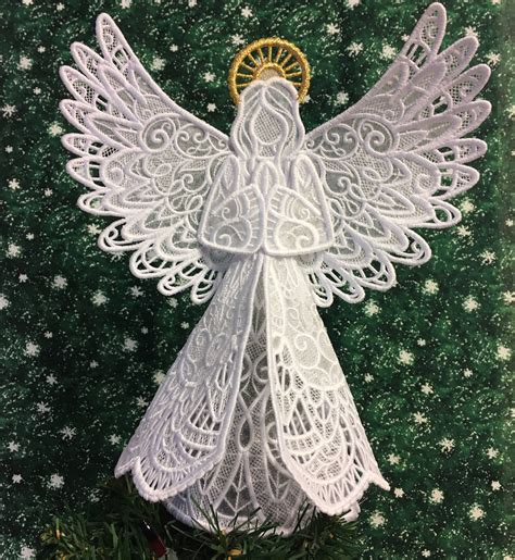 Sparkling Lace Angel Tree Topper Etsy Tree Toppers Angel Tree
