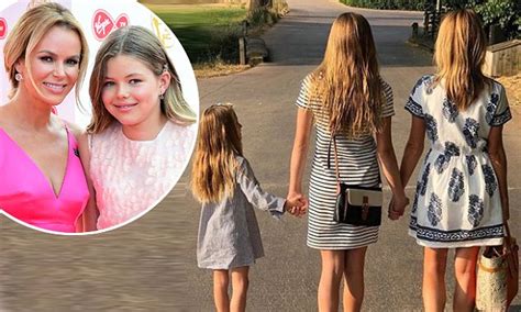 Amanda Holden Holds Hands With Her Lookalike Daughters Lexi 12 And Hollie 6 In Rare Snap