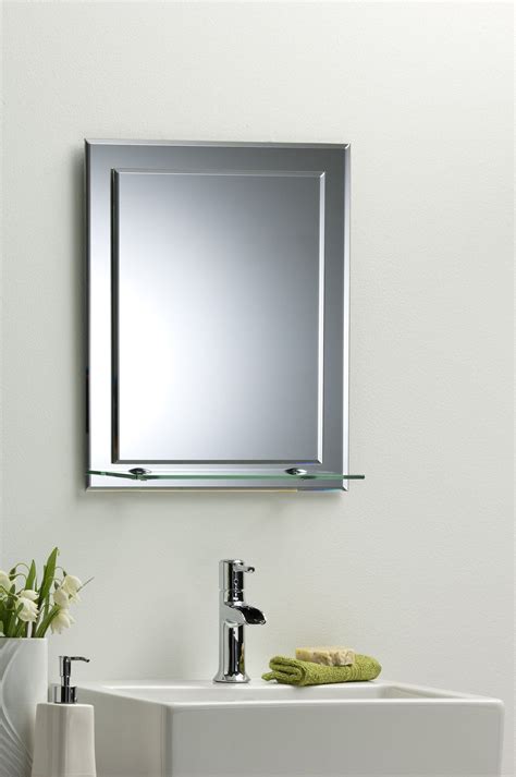 Wall Mounted Bathroom Mirror With Shelf Proserpina Longo
