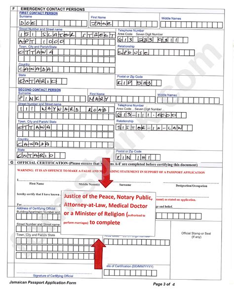 passport renewal form jamaica