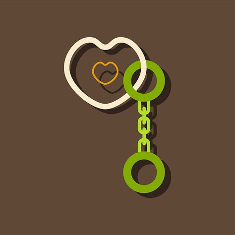 flat icon design sex handcuffs and heart in vector ai eps uidownload