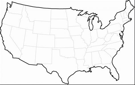 United States Physical Map Printable Blank Physical Map Of The United