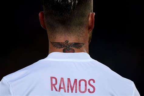 Football Is My Aesthetic Neck Tattoo Sergio Ramos Body Wings Tattoo