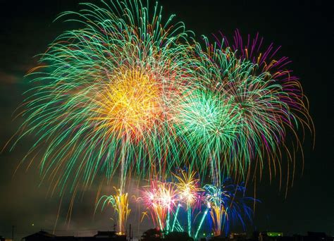 Colorful Fireworks In The Night Sky · Free Photo