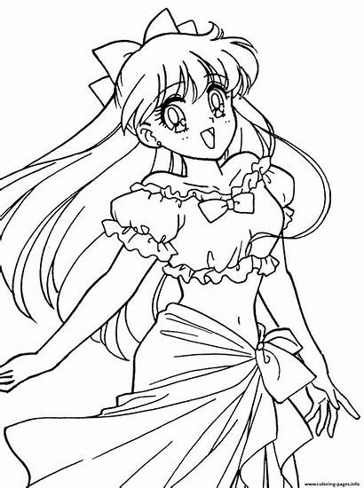 Sailor Coloring Moon Pages Venus Force Minako