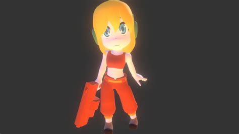 Chibi Curly Brace Cave Story Buy Royalty Free 3d Model By Qubits