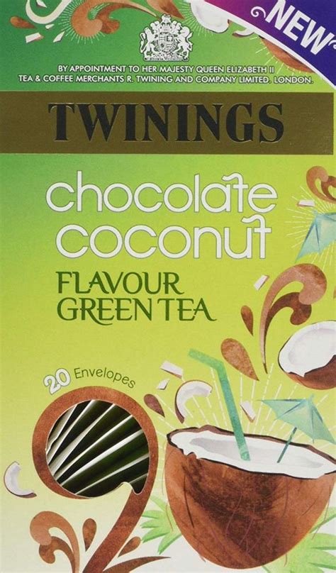 Twinings Chocolate Coconut Sweet Green Tea 20 Envelopes Approved Food