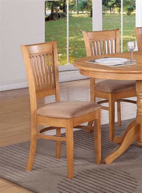 5 Pc Dinette Kitchen Dining Set Oval Table With 4 Wood Seat Chairs In