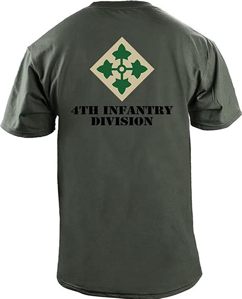 Usamm Army 4th Infantry Division Full Color Veteran T Shirt