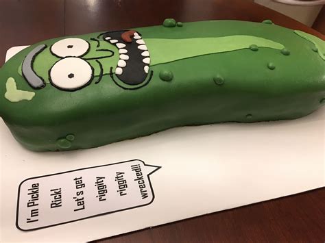 This Is My Chocolate Layered Pickle Rick Cake From Rick And Morty He