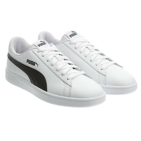 Puma Mens Smash Leather Tennis Shoes Whiteblack 11 New