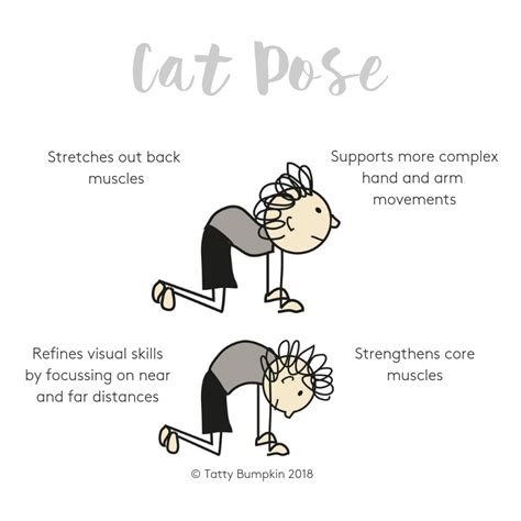 Try cat/cow pose while sitting or standing with your hands on your thighs. Cat pose - Children Inspired by Yoga - pose of the week
