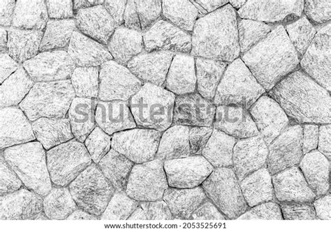 White Natural Stone Wall Pattern Background Stock Photo 2053525691
