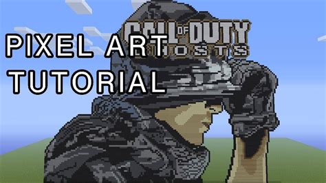 Minecraft Pixel Art Tutorial Call Of Duty Ghosts Youtube