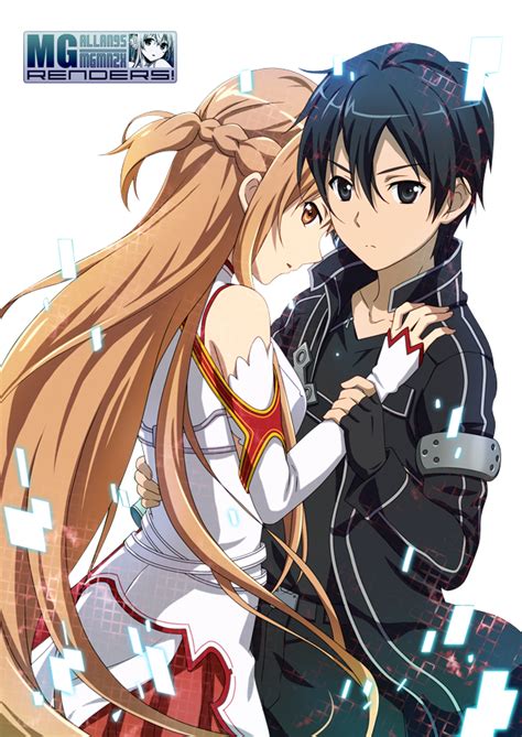 Sword Art Online Yuuki Asuna Y Kirito Kirigaya Kazuto Render