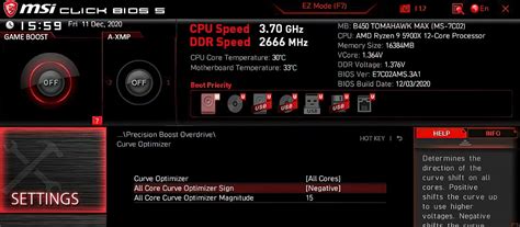 Msi Exhibits Curve Optimizer By Amd On B450 Tomahawk The Perfect Cpu