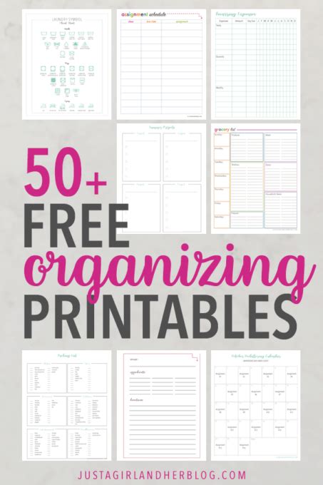 50 Free Printables To Organize Every Area Of Your Life My Unique
