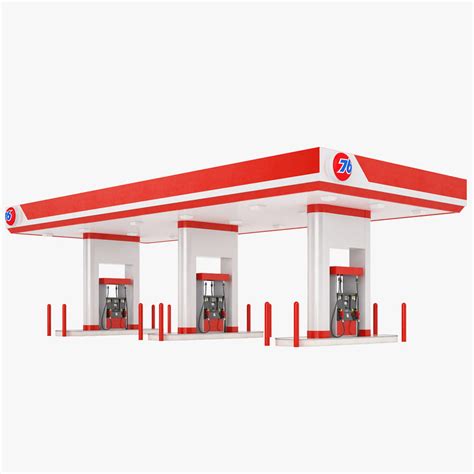 Gas Station 3d Model