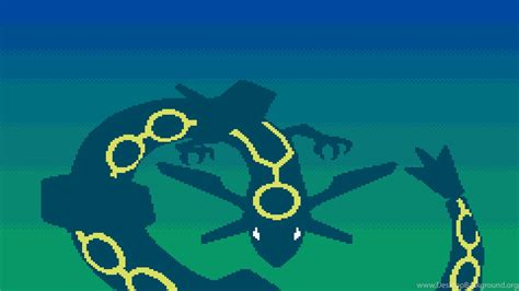 Pokemon Emerald Title Screen Rayquaza Wallpapers Desktop Background