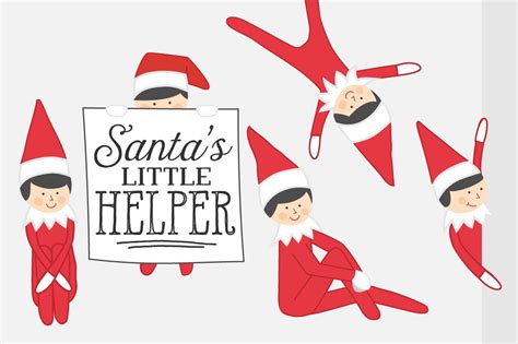 santa s little helper illustrations ~ creative market