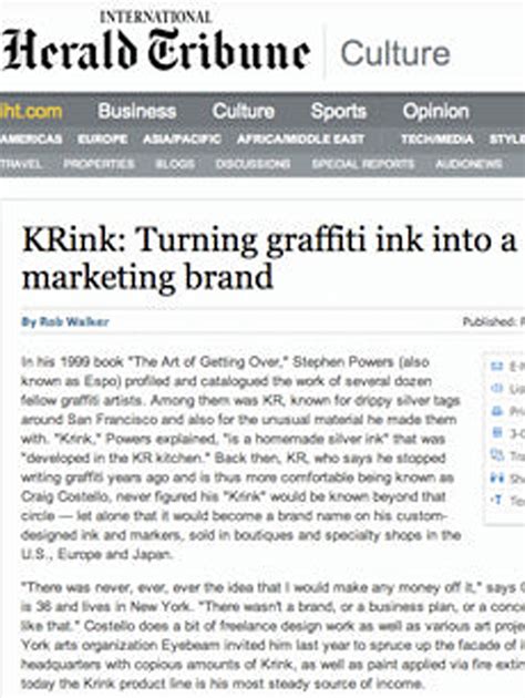 International Herald Tribune – Krink