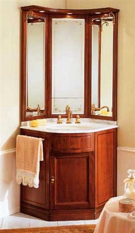 Corner Vanities For Small Bathrooms Bathroom Corner Vanity 1