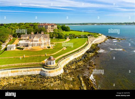 Cliff Walk Mansions Newport Rhode Island Usa Stock Photo Alamy