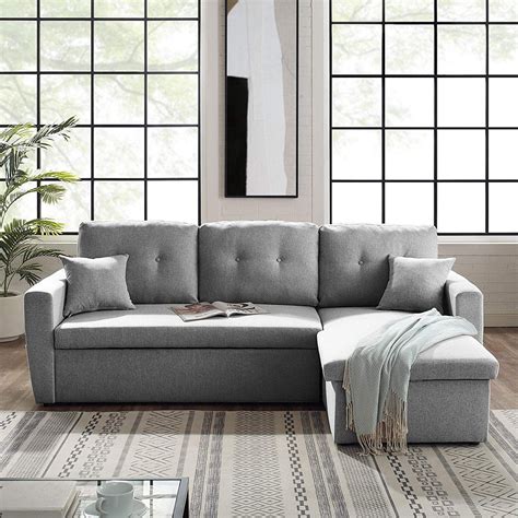 3 Seater Sofa Bed With Storage Tribesigns 866 Convertible Sectional