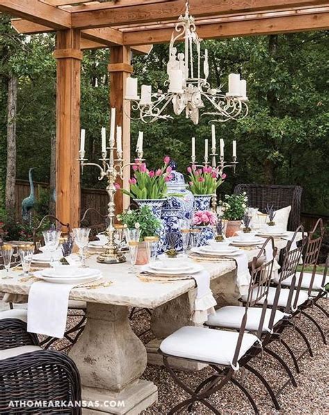 20 Delightful Outdoor Dining Area Design Ideas French Country Dining