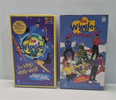 Original The Wiggles Vhs Tapes Lot Wiggle Dance Wiggly World Eur 14