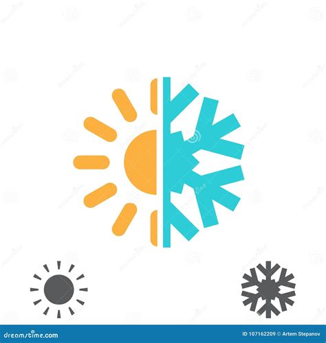 Hot And Cold Stock Vector Illustration Of Season Icon 107162209