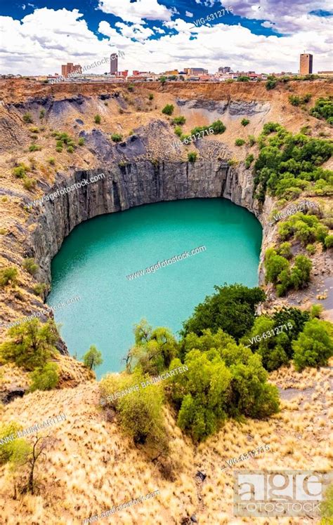 South Africa Kimberley The Big Hole In The Background The City