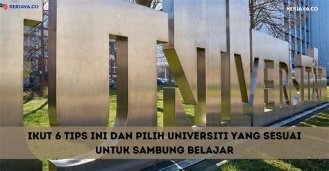 Kampus merdeka merupakan bagian dari kebijakan merdeka belajar oleh kementerian pendidikan, kebudayaan, riset, dan teknologi republik indonesia yang memberikan kesempaatan bagi mahasiswa/i untuk mengasah kemampuan sesuai bakat dan minat dengan terjun langsung ke dunia kerja sebagai persiapan karier masa depan. Ikut 6 Tips Ini Dan Pilih Universiti Yang Sesuai Untuk ...