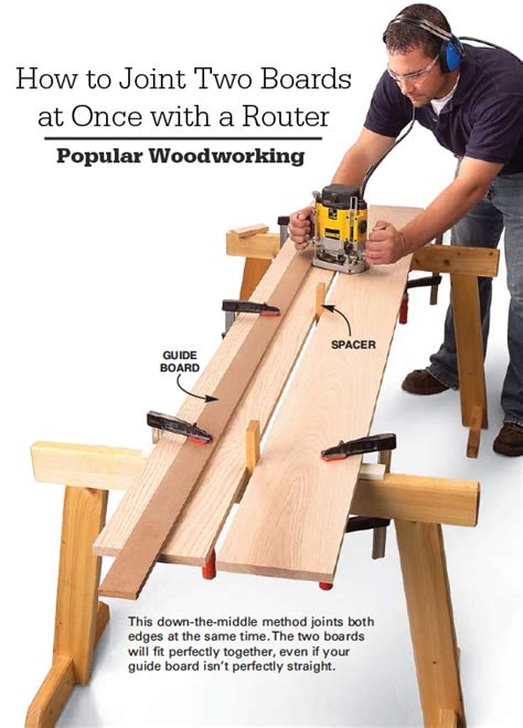 How To Joint Two Boards At Once With Your Router Popular Woodworking