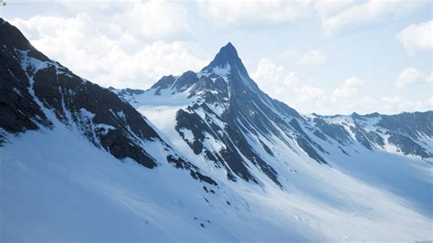 Snowy Mountains Landscape V20 By Pixel Perfect Polygons