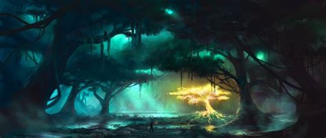 An Image Of A Fantasy Forest Scene