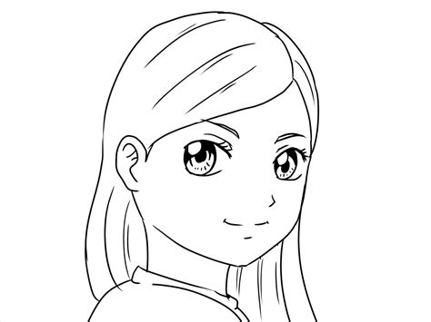 Simple Drawing Of Girl At Getdrawings Free Download