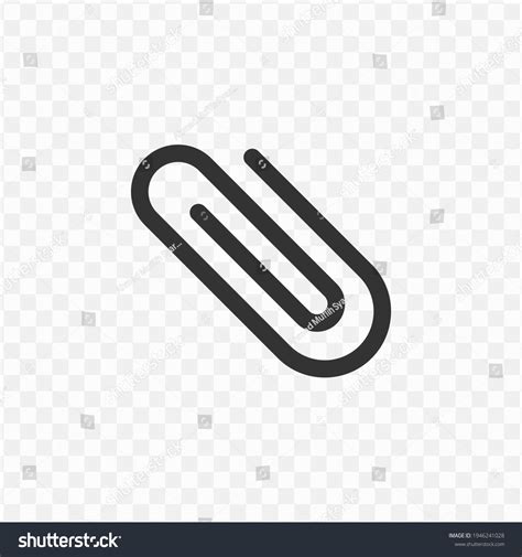 Transparent Paperclip Icon Png Vector Illustration Stock Vector