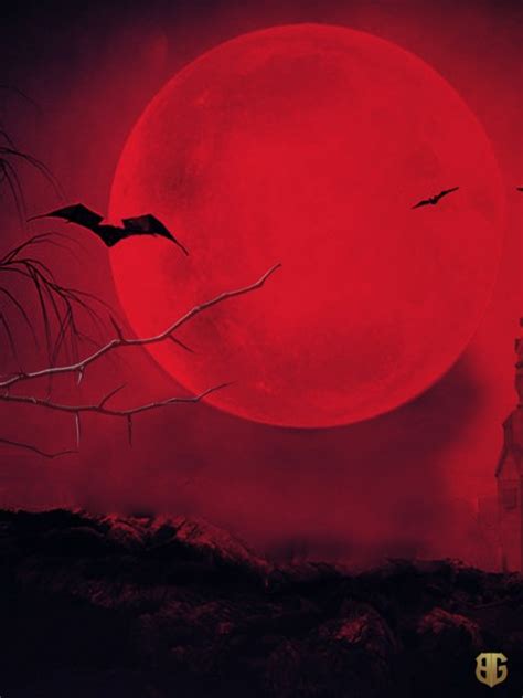 Dark Night Red Moon Background Download Hd Cbeditz
