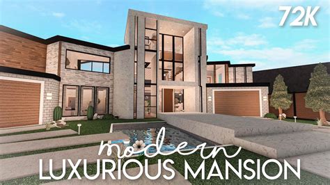 Modern Luxurious Mansion Bloxburg Speedbuild 72k Youtube