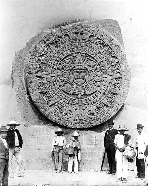 The Aztec Sun Stone Spanish Piedra Del Sol Is A Late Post Classic