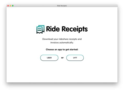 Ride Receipts - Download your Uber and Lyft receipts automatically
