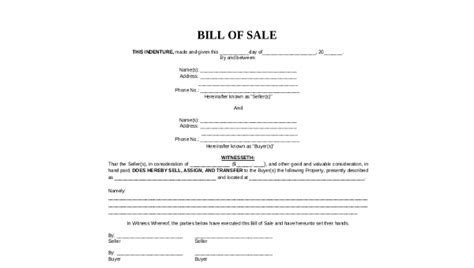 Free Texas Bill Of Sale Forms 4 Pdf Word Eforms Free Texas Bill Of