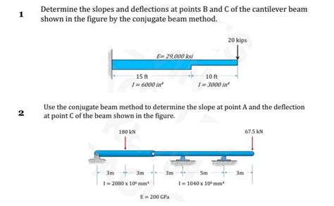 Solved 1 Determine The Slopes And Deflections At Points B