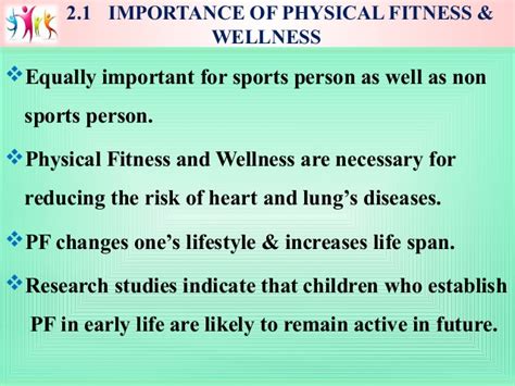 Either way, exercise is important to enhance health and quality of life. Chapter 2 Physical fitness, Wellness and Lifestyle