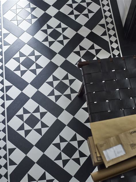 Black And White Patterned Vinyl Floor Tiles Aja Gaddis