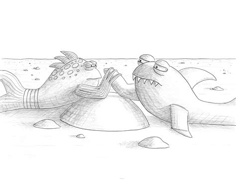 Most coloring books for children have a shark coloring page included. The Pout-Pout Fish "Color It Yourself" images