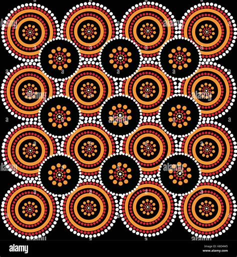 Aboriginal Dot Art Vector Background Stock Vector Image And Art Alamy